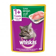 WHISKAS TUNA & WHITE FISH (1+ YEARS) 80G