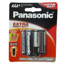 PANASONIC EXTRA HEAVY DUTY AAA6 ( ANTI-LEAK PROTECTION )